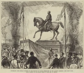 Enthüllung der Bombay-Statue des Prinzen von Wales, geschenkt von Sir Albert Sassoon